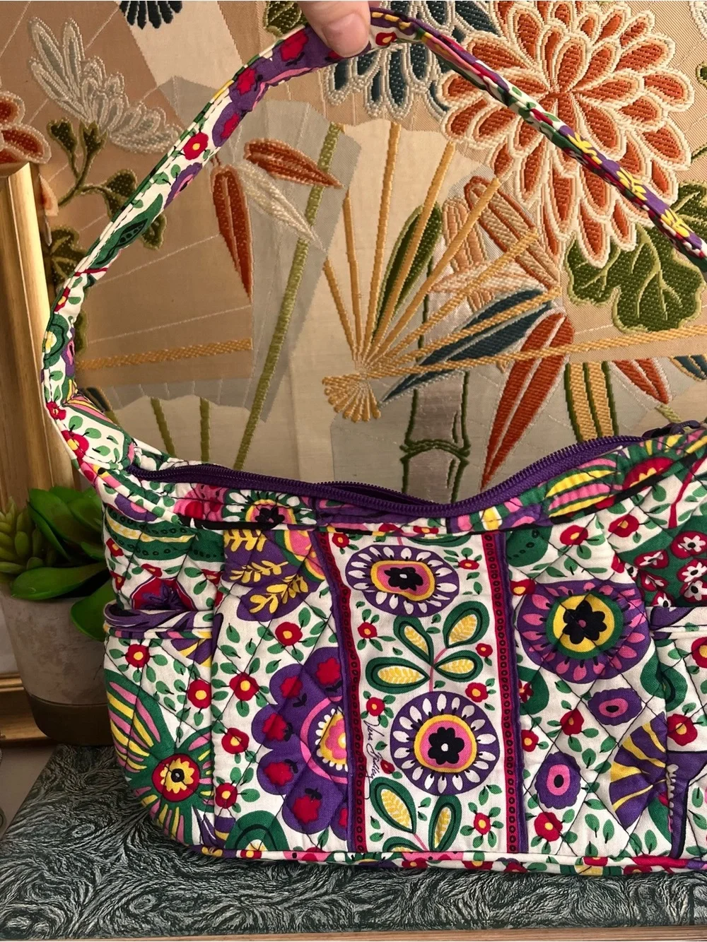 Vera Bradley Sophie bag retired Viva La Vera quilted cotton floral pattern